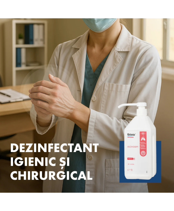 Alchosept Dezinfectant Profesional pentru Mâini și Piele cu Alcool 85% - 1L