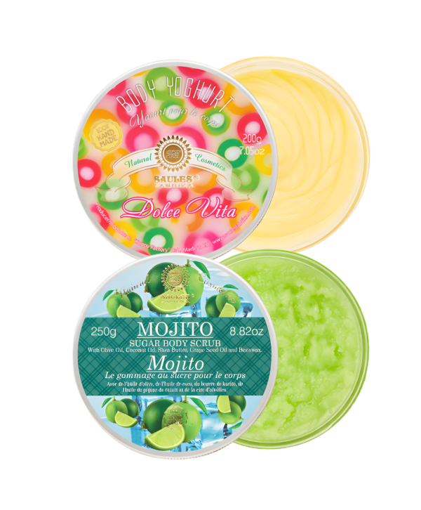 Saules Set Iaurt Corp Dolce Vita + Exfoliant Corp cu Zahar Mojito