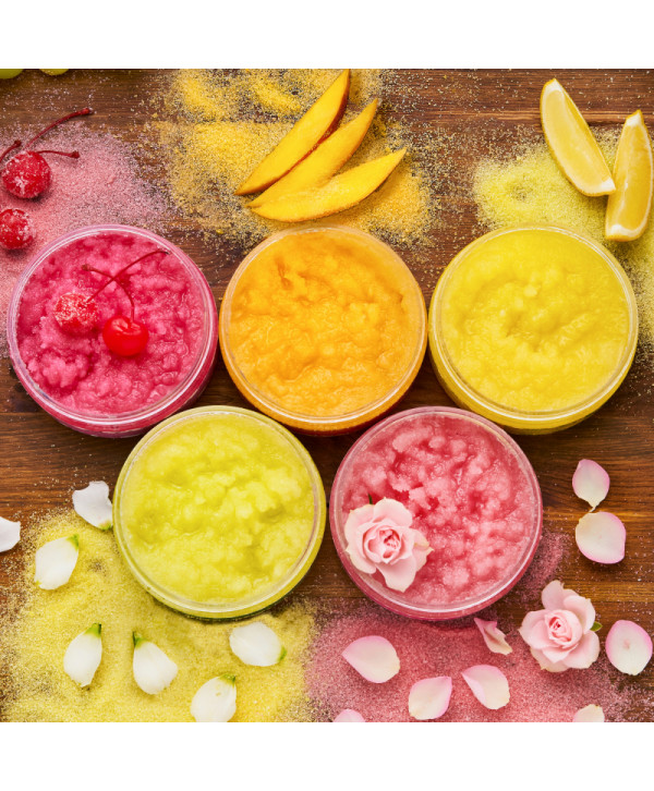 Saules Exfoliant Corp cu Zahar aroma de Mango 250g