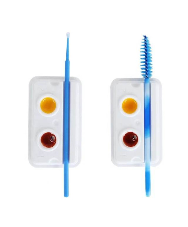 Recipient plastic amestec pigmenti / vopsea/ henna  2 cupe