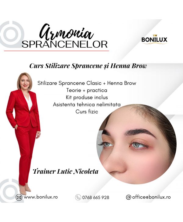 Curs Stilizare Sprancene Clasica/Henna - Modul I 